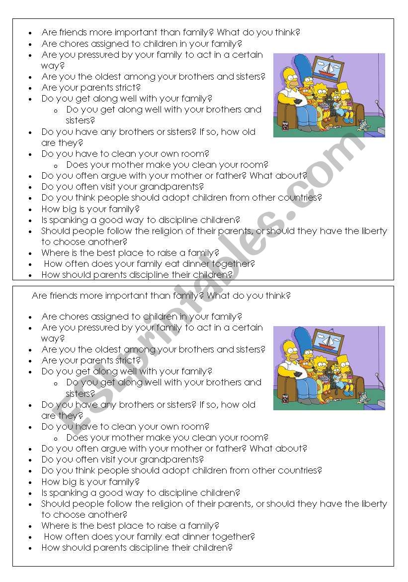 Family_Discussion worksheet