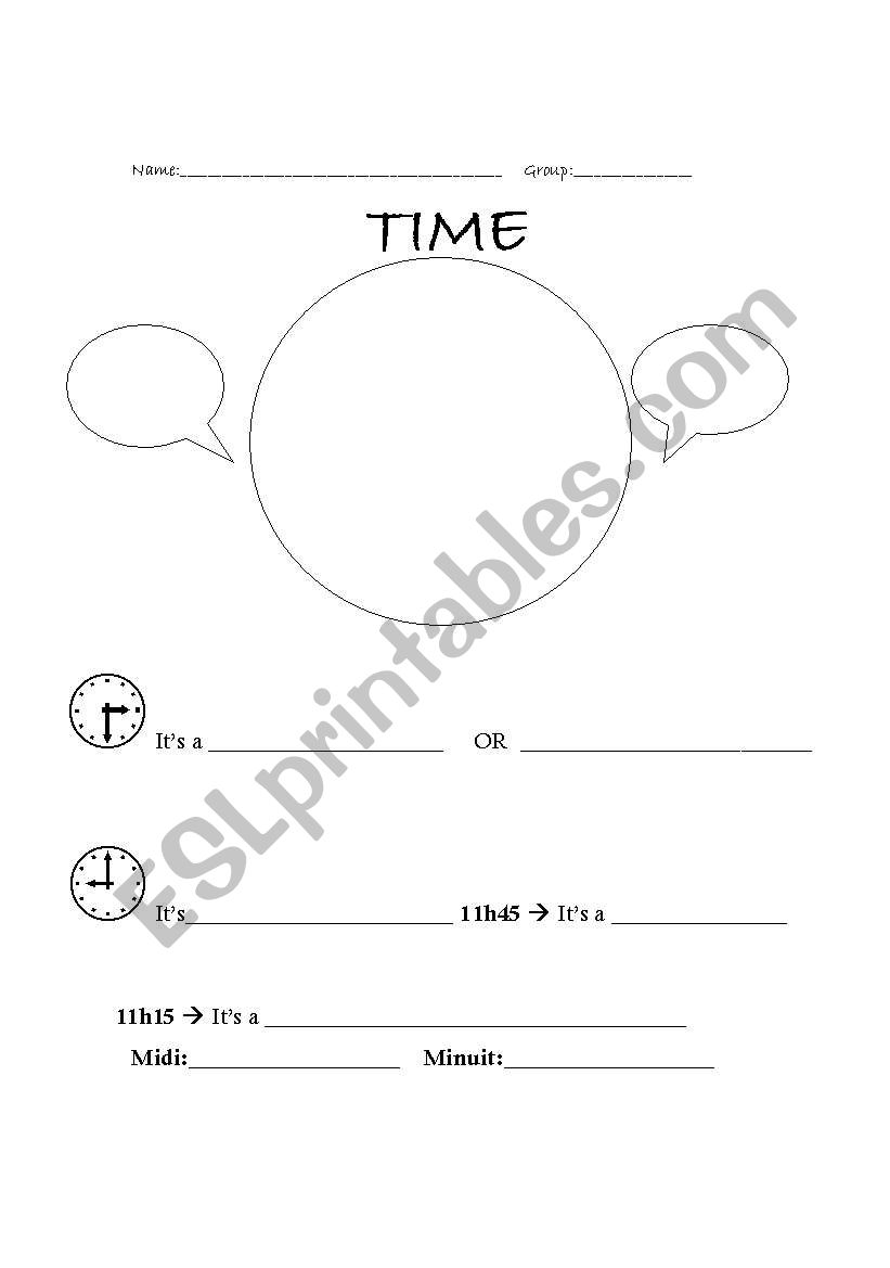 TIme worksheet