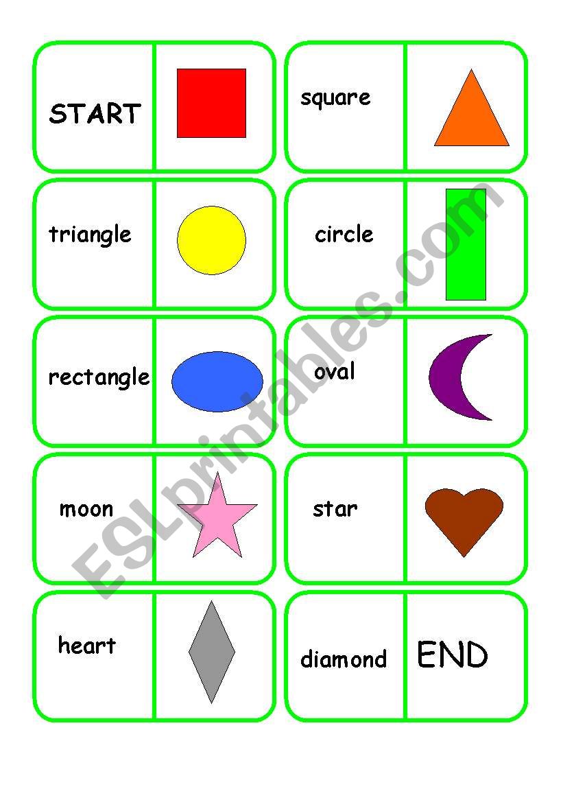 shapes dominoes worksheet