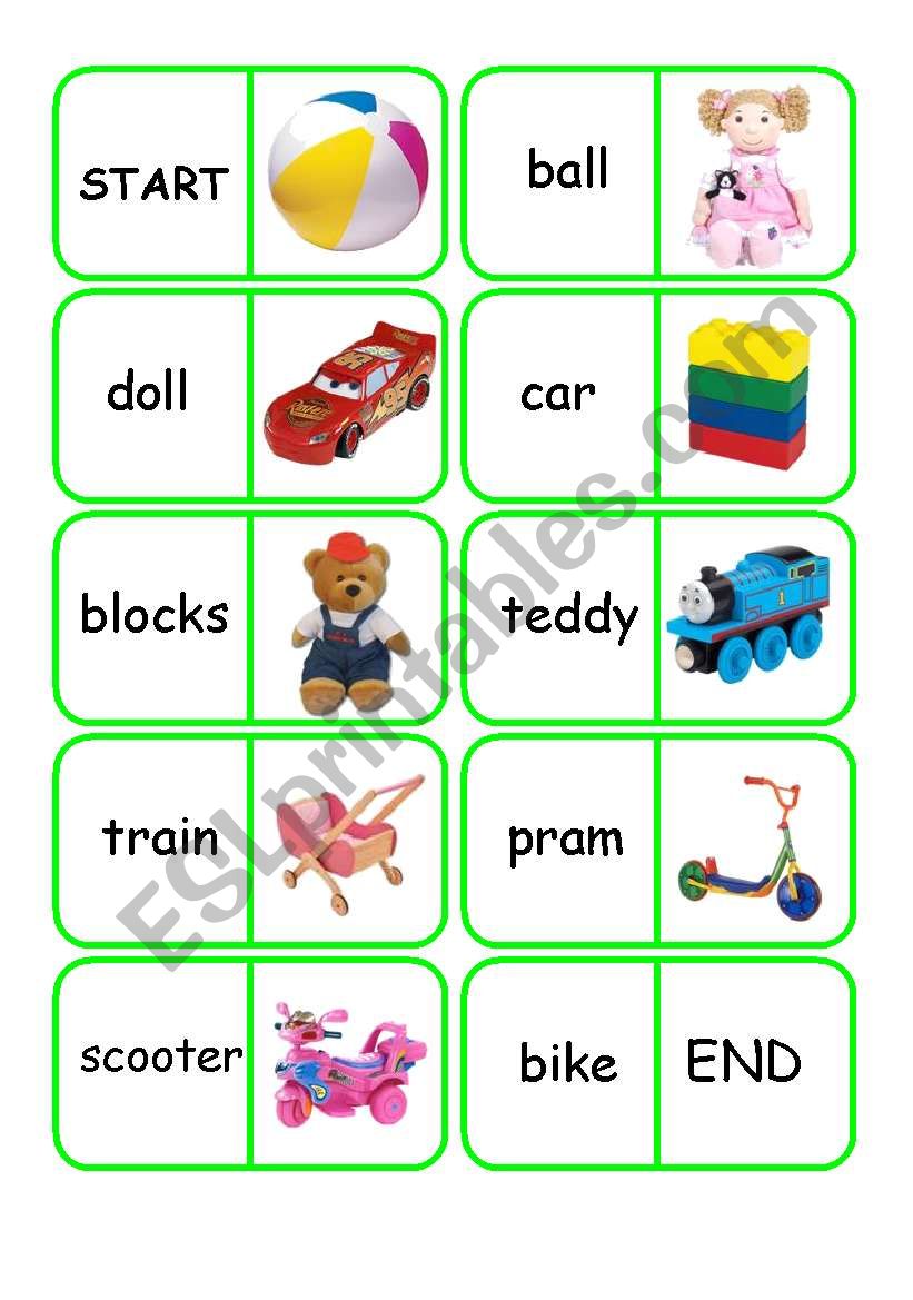 toys dominoes worksheet