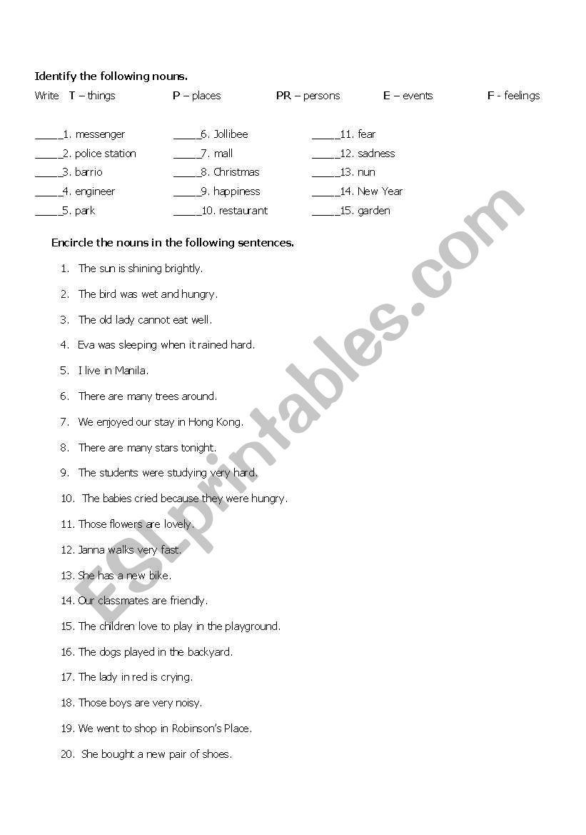 10-printables-identify-the-nouns-worksheets-for-grade-1-3-etsy-uk