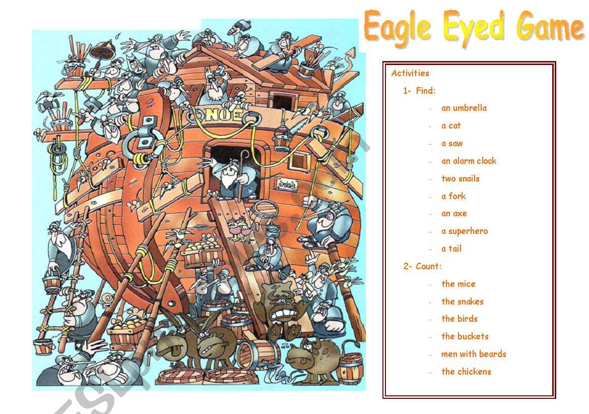 Eagle Eyed Game worksheet