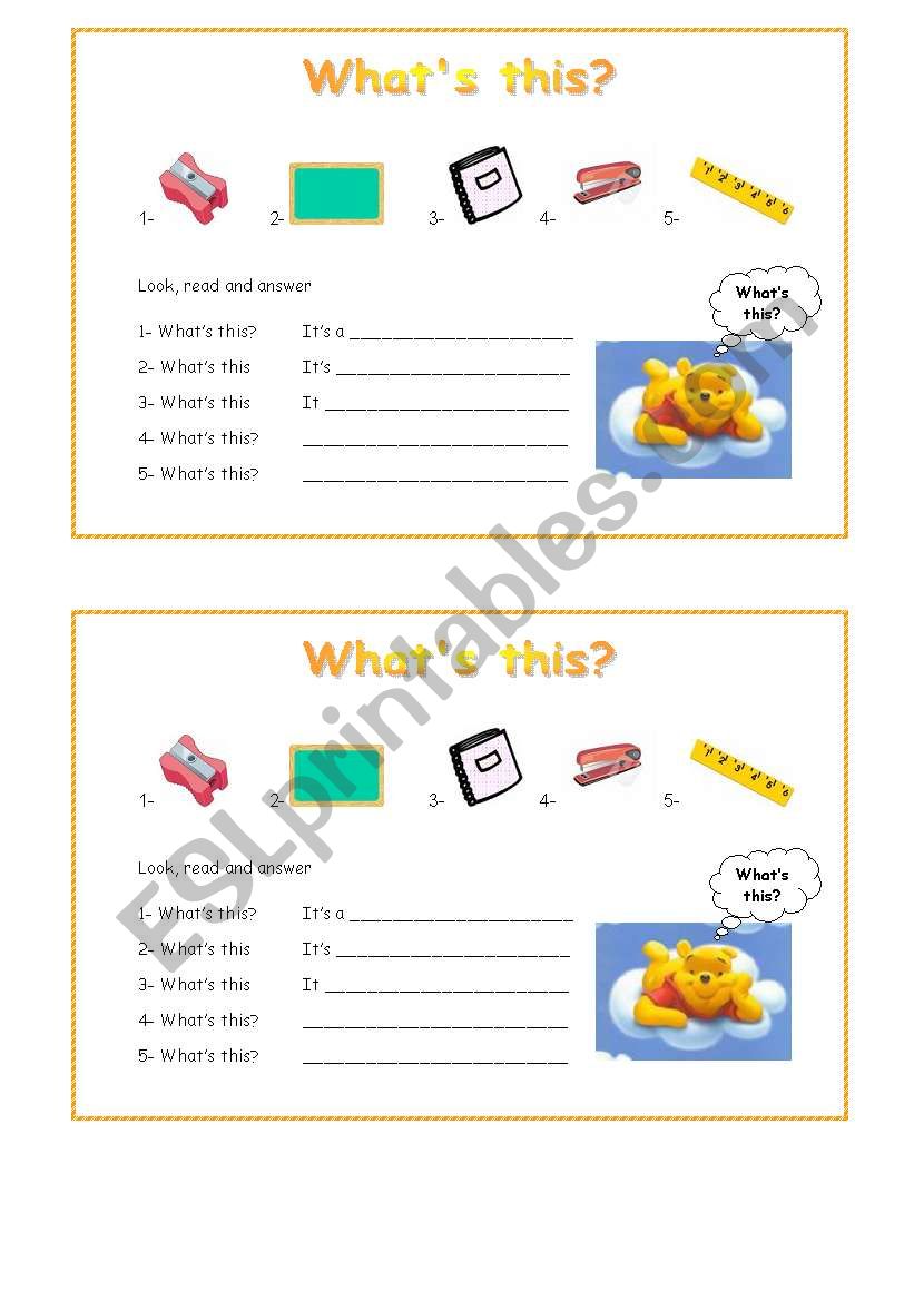 Whats this? worksheet