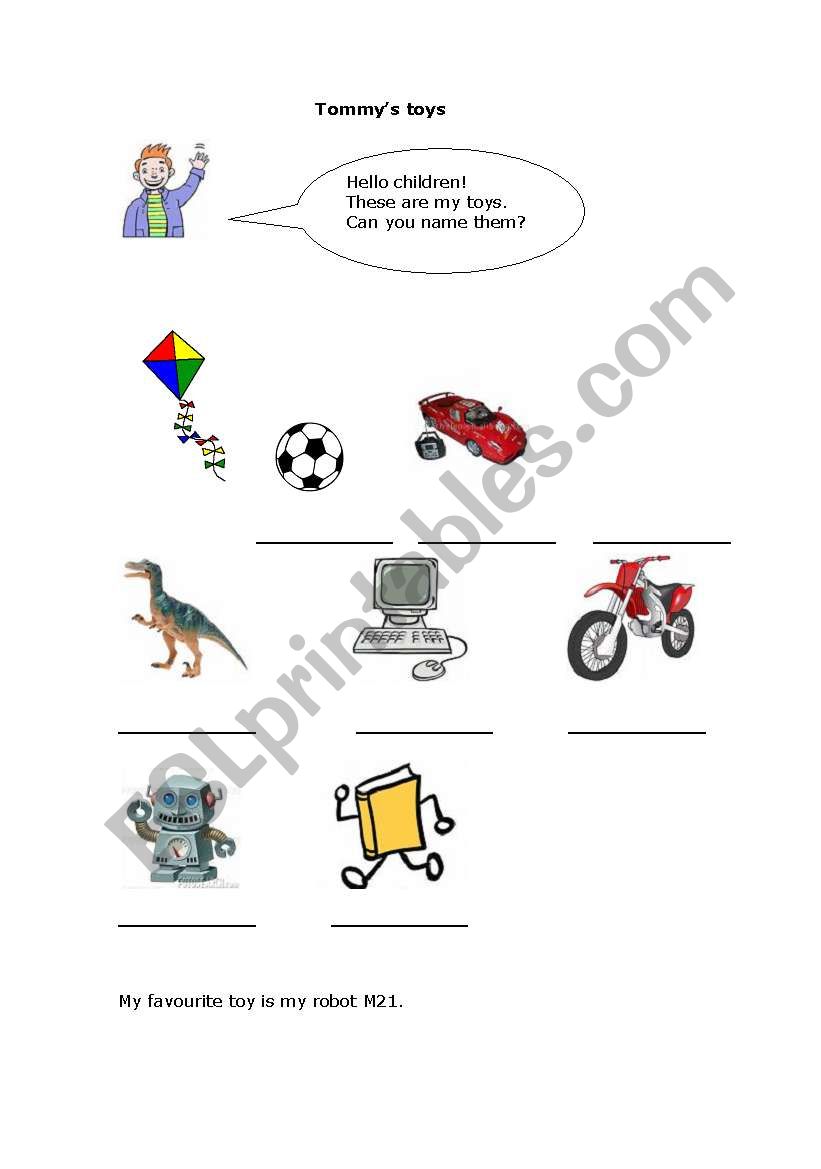 toys worksheet