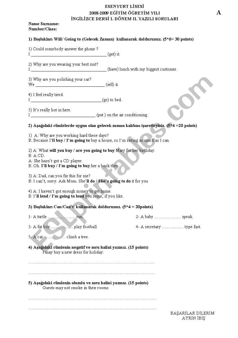 future tense worksheet