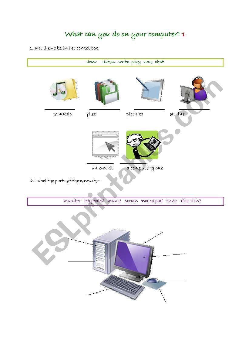 what can you do on your computer (part 1 of 2)