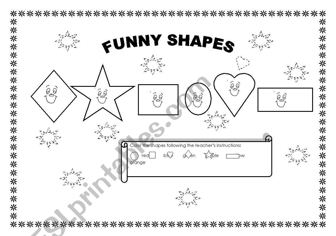 Funny shapes worksheet