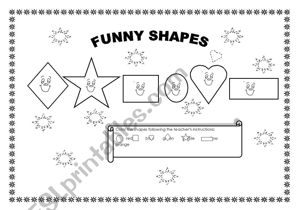 Funny shapes worksheet