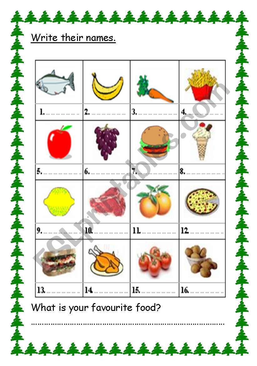 food - ESL worksheet by newestteacher