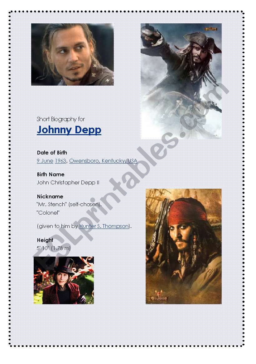 Short Biography for  Johnny Depp