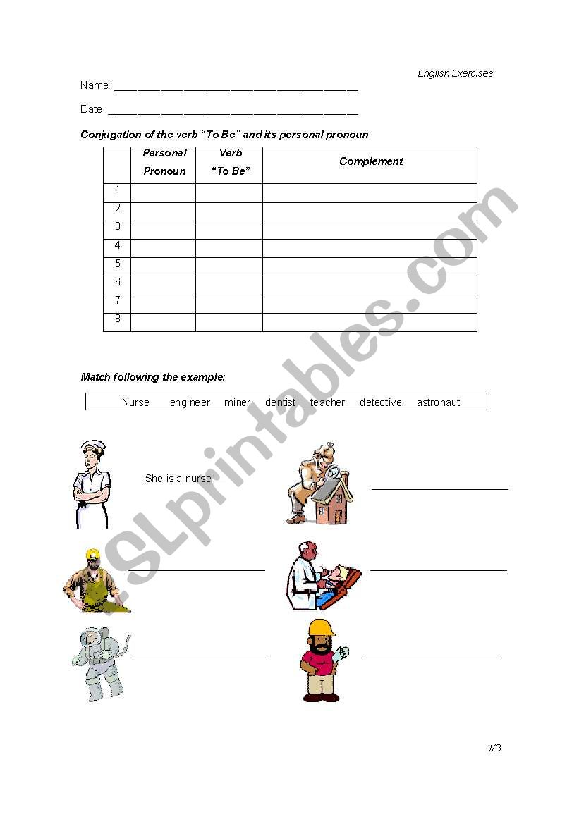 Verb To Be and Presen Simple worksheet