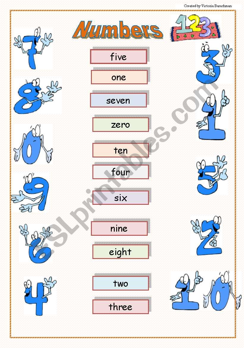 numbers worksheet