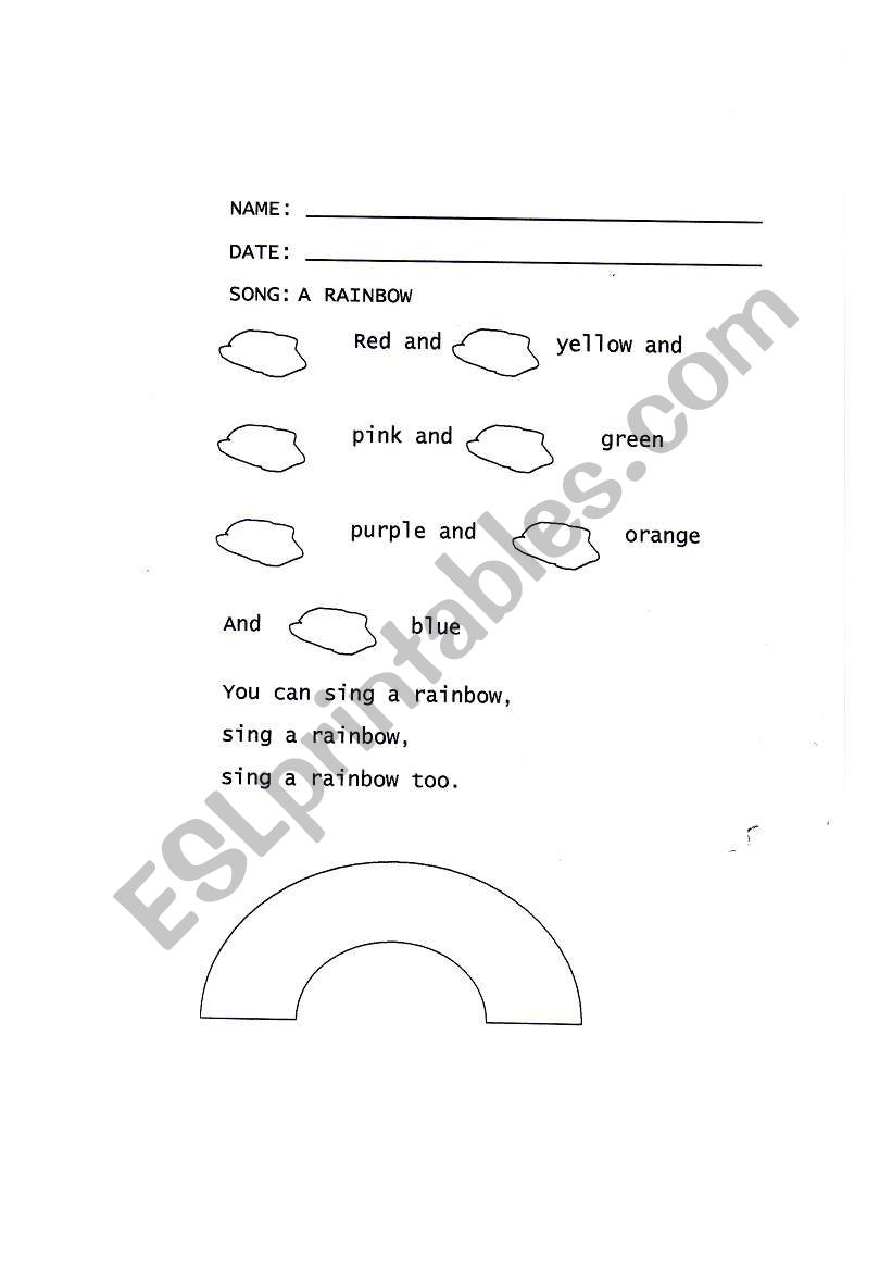 a rainbow worksheet