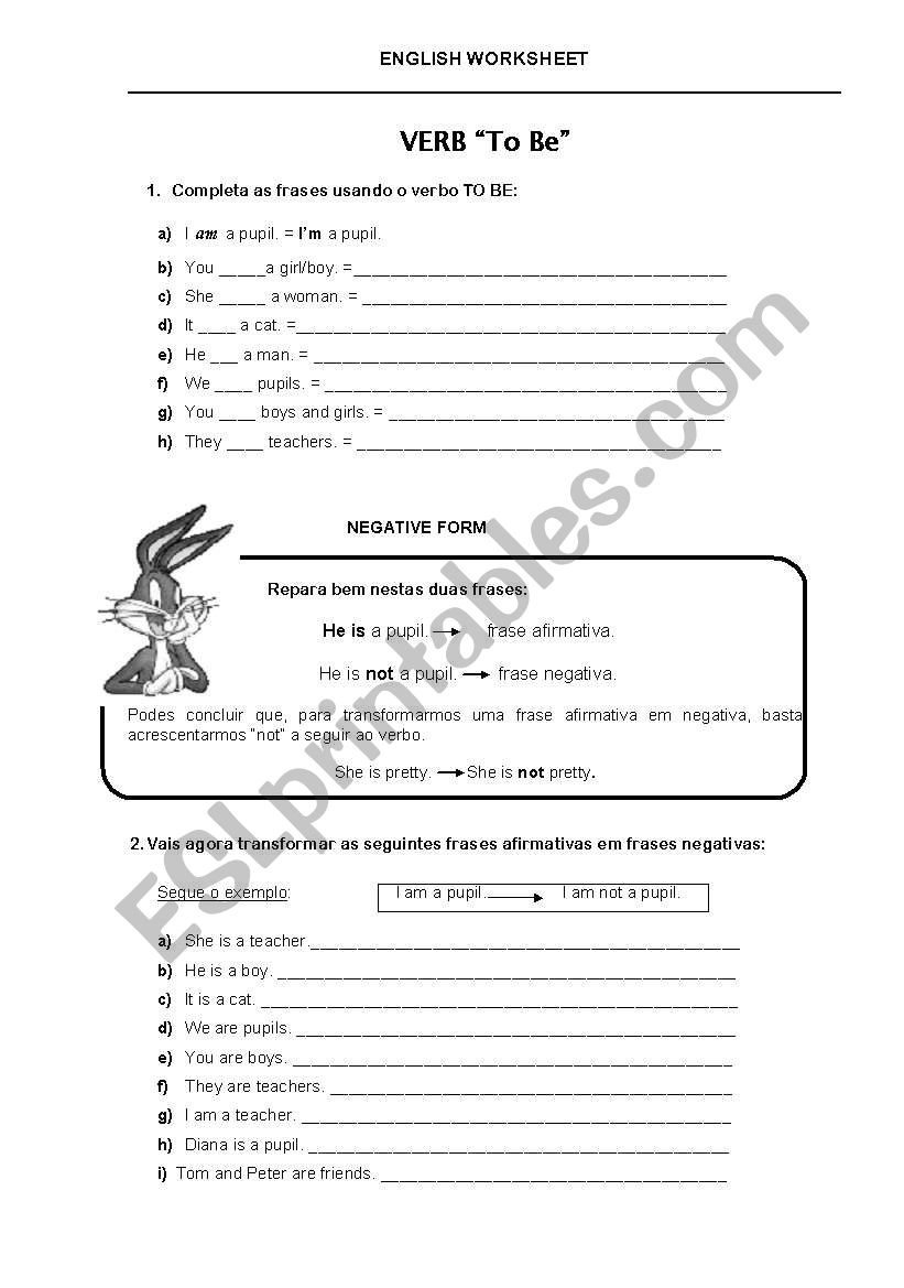 Verb To Be- Simple Present worksheet