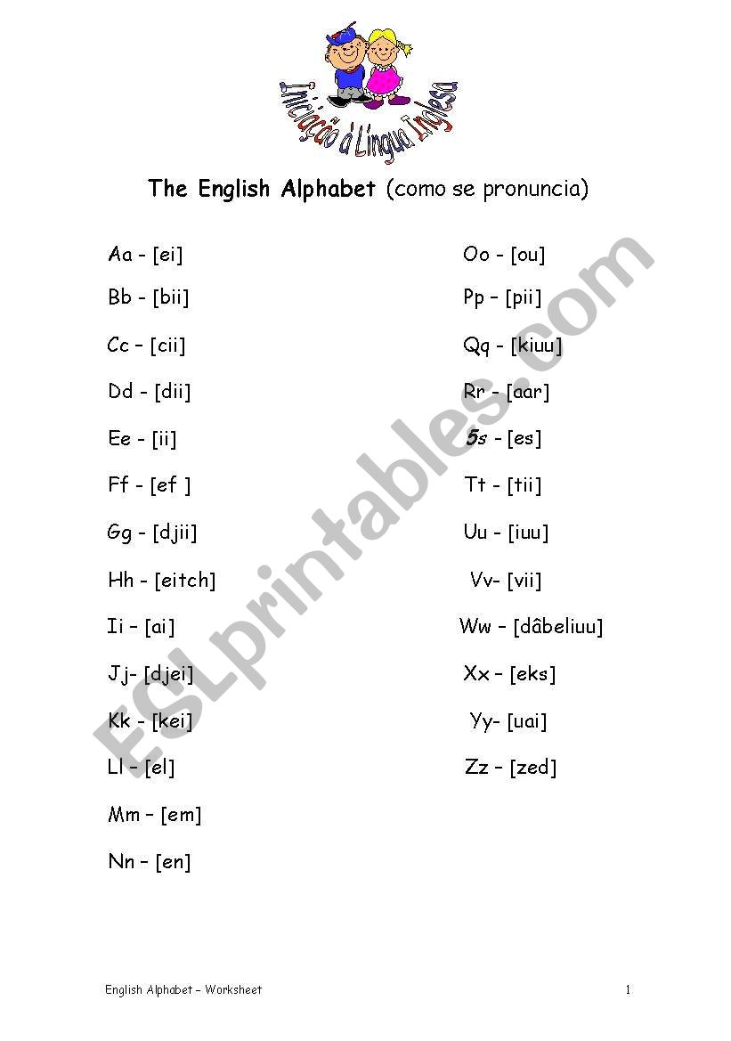 Alphabet worksheet