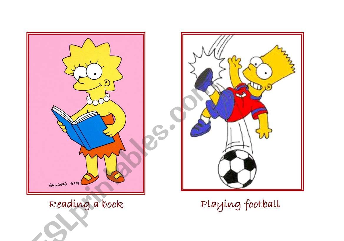 Hobbies and The Simpsons 2 worksheet