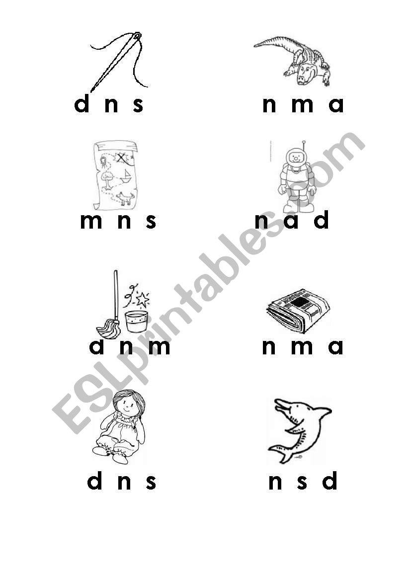 Initial sound worksheet