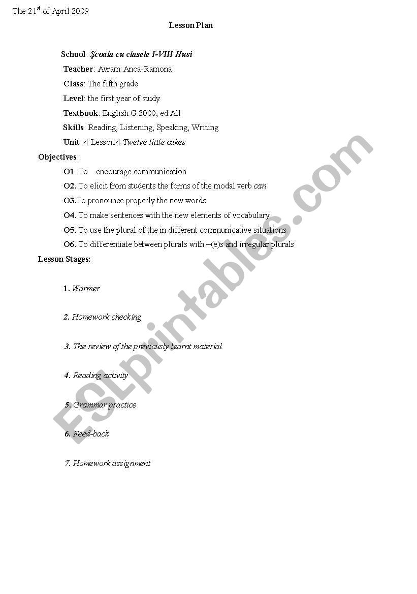 lesson plan worksheet