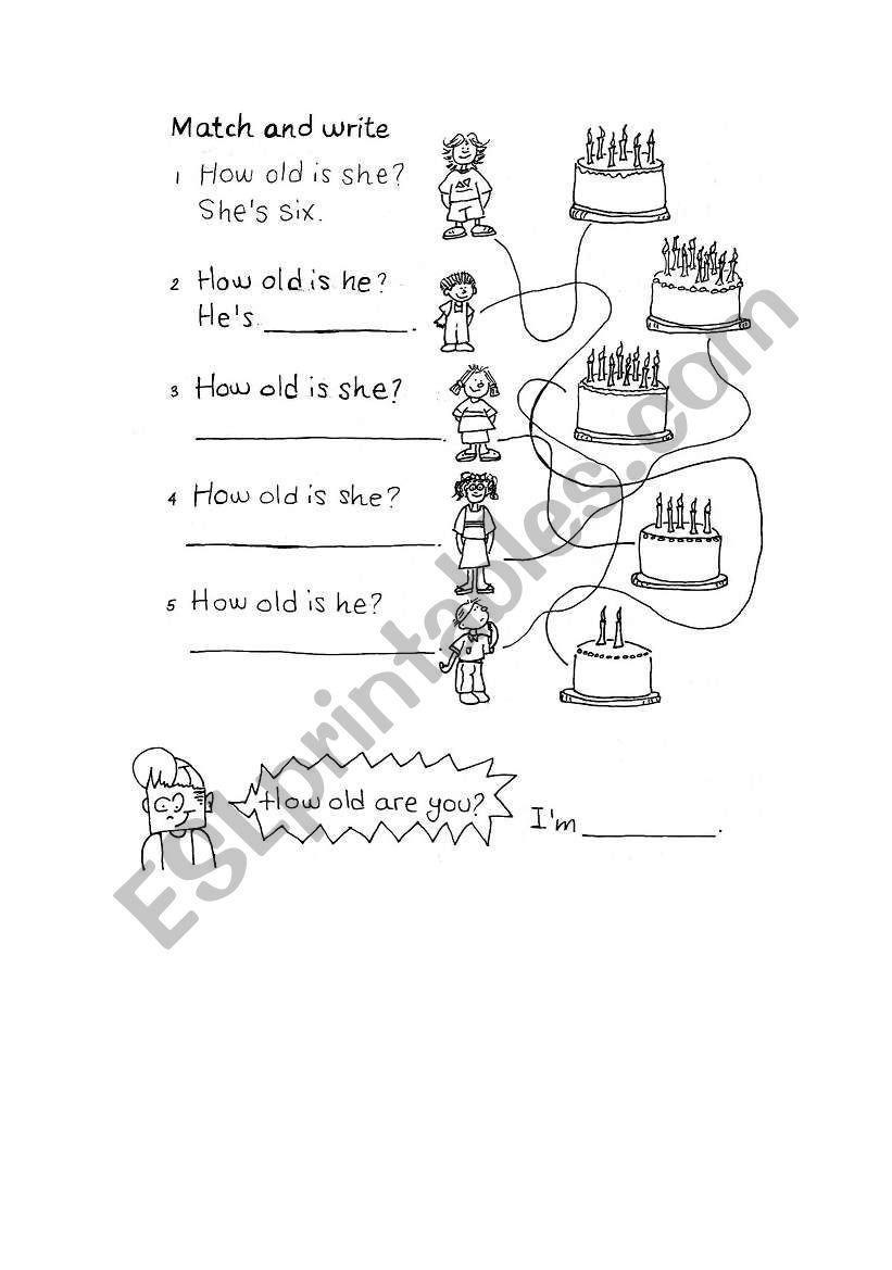 How old are you - ESL worksheet by Loryze  Chinese language learning,  Vocabulary worksheets, English language teaching