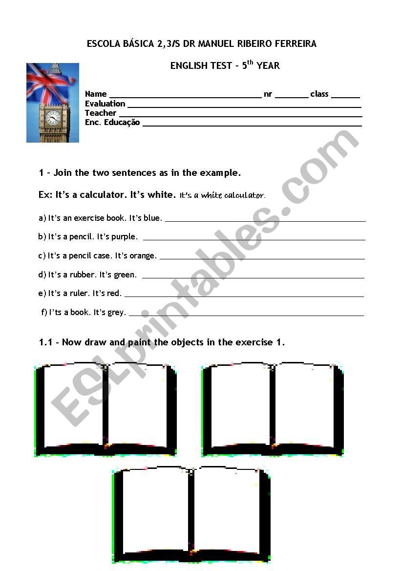 classroom objects and jobs worksheet