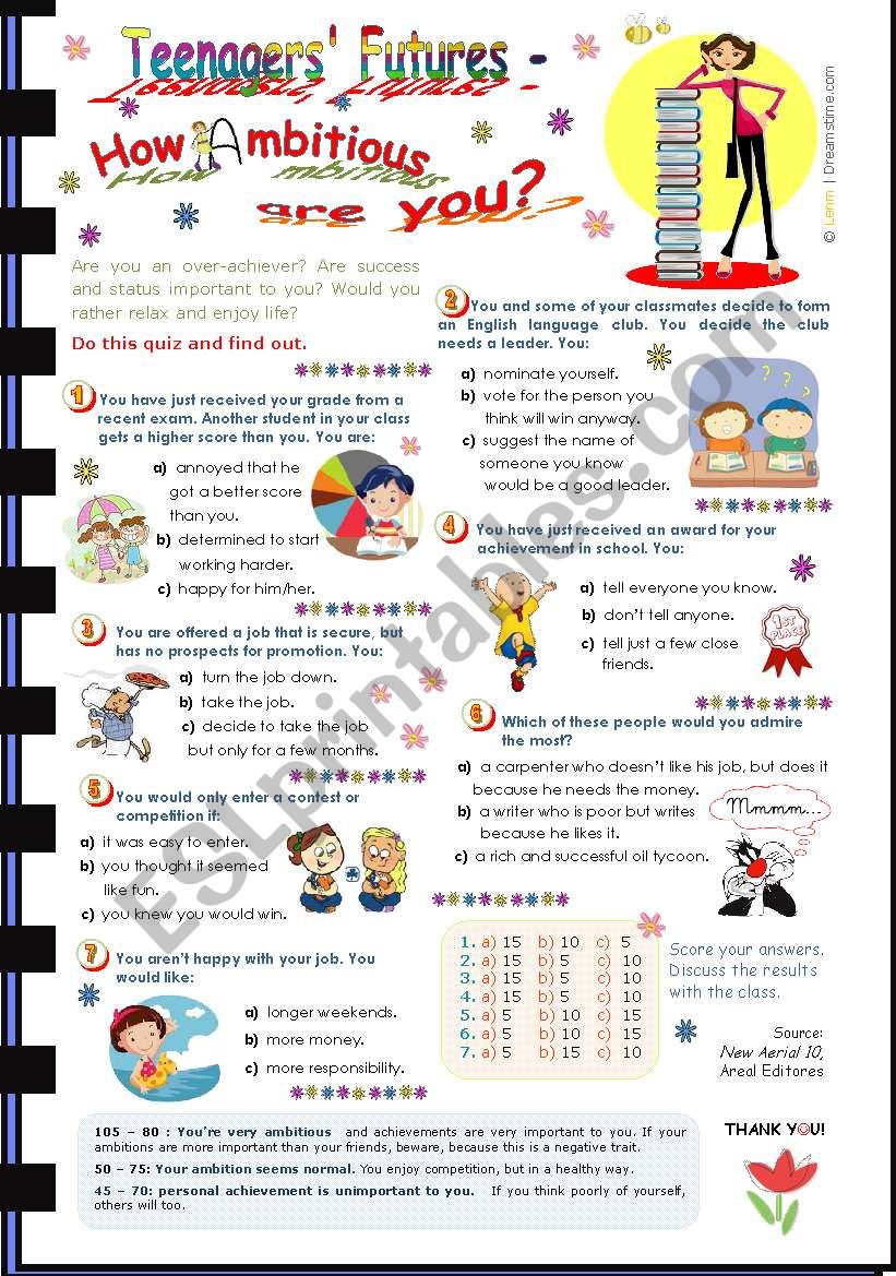 TeenagersÂ´ Future Quiz - 