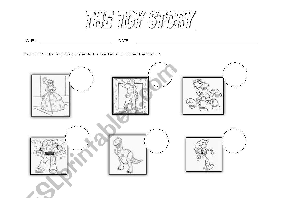 The toy Story worksheet