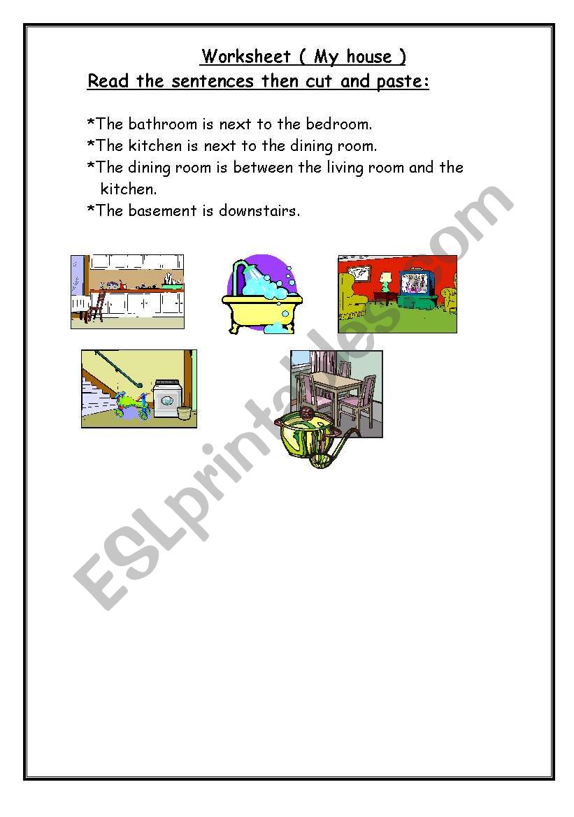 Worksheet ( My House ) worksheet