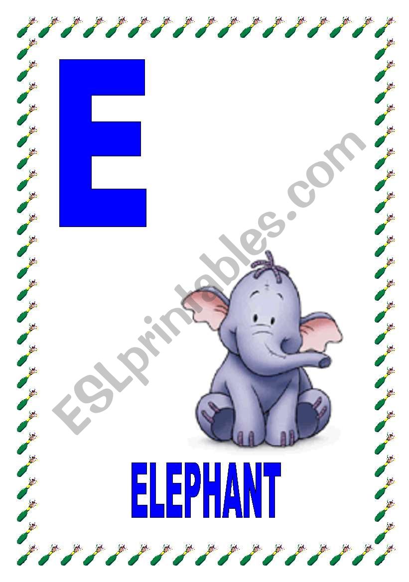 LETTER E worksheet