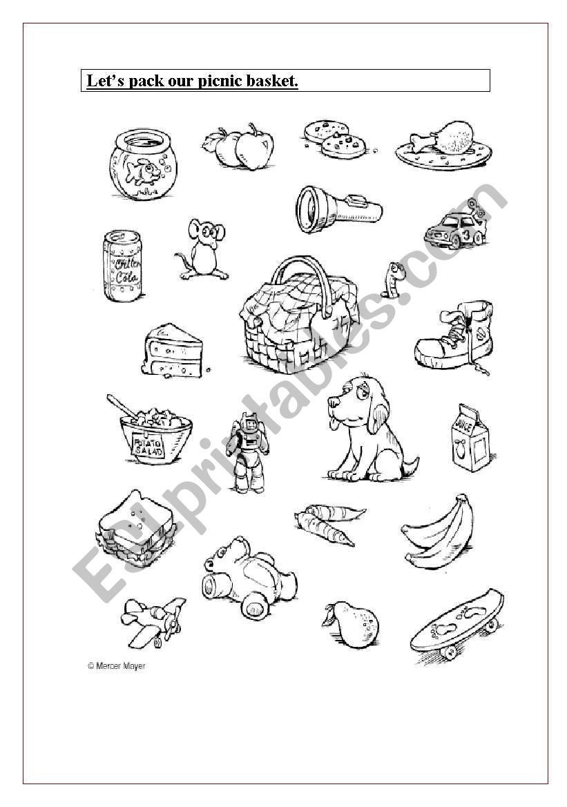 picnic food, need, donÂ´t need