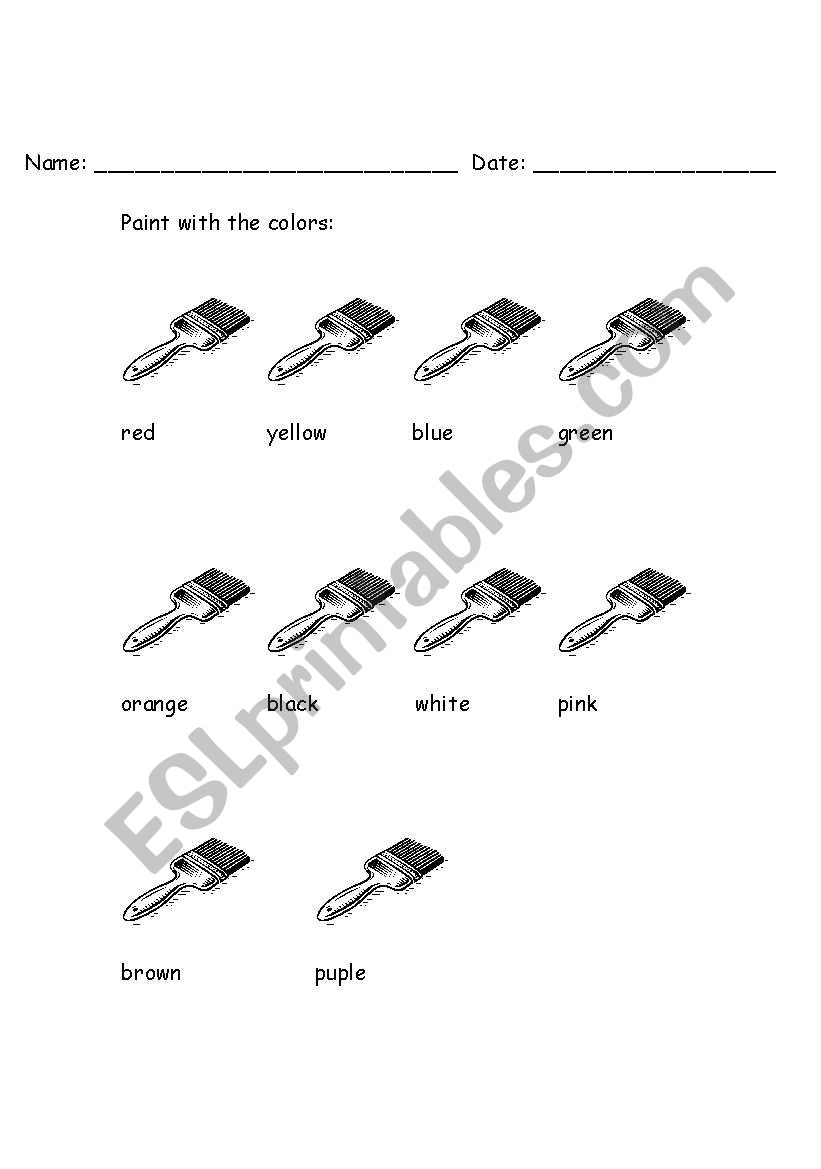 Color the picture worksheet