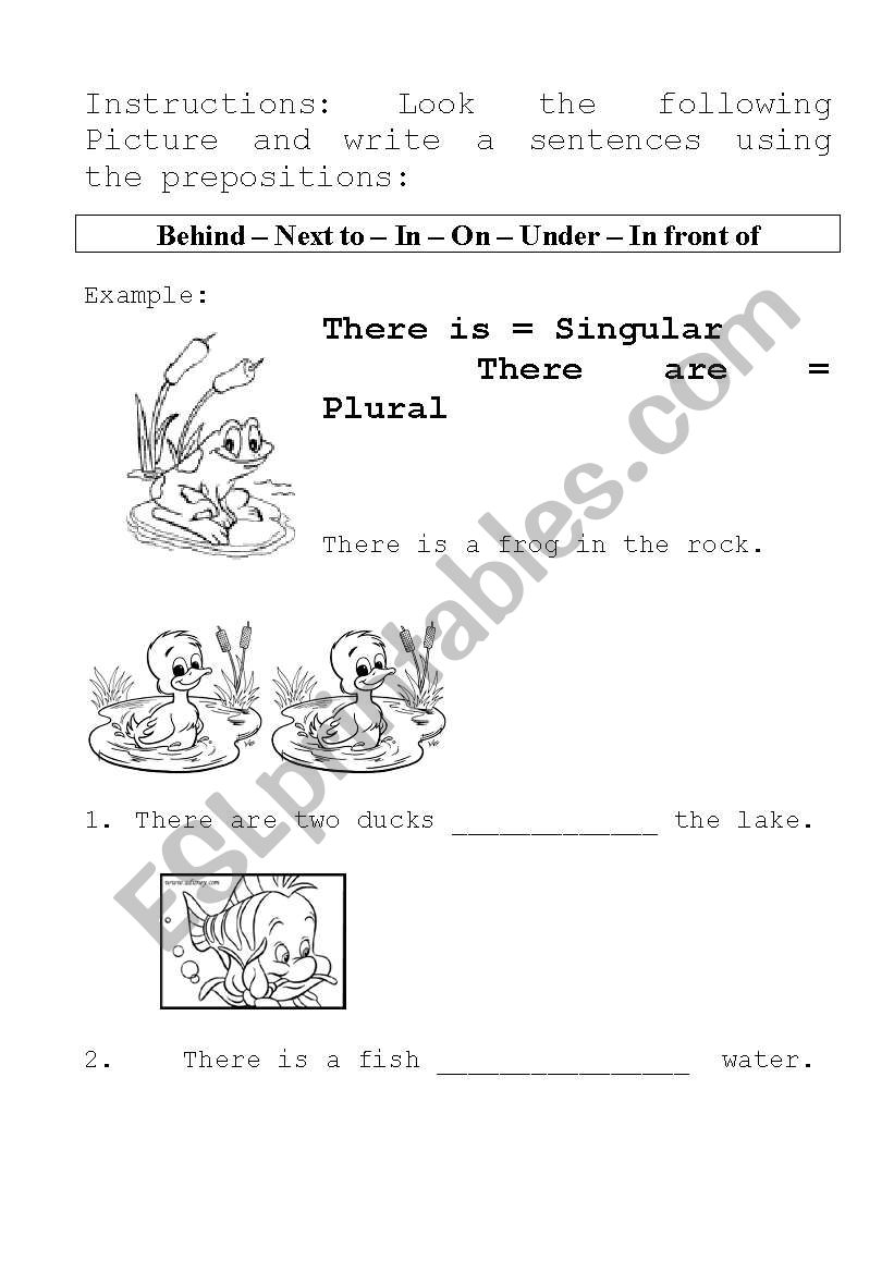 the prepositions worksheet