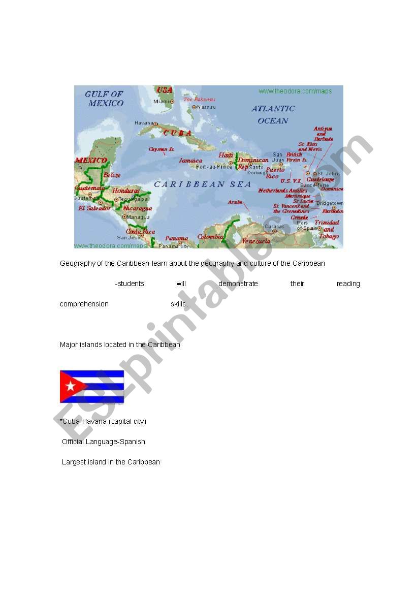 The geography of the Carribean