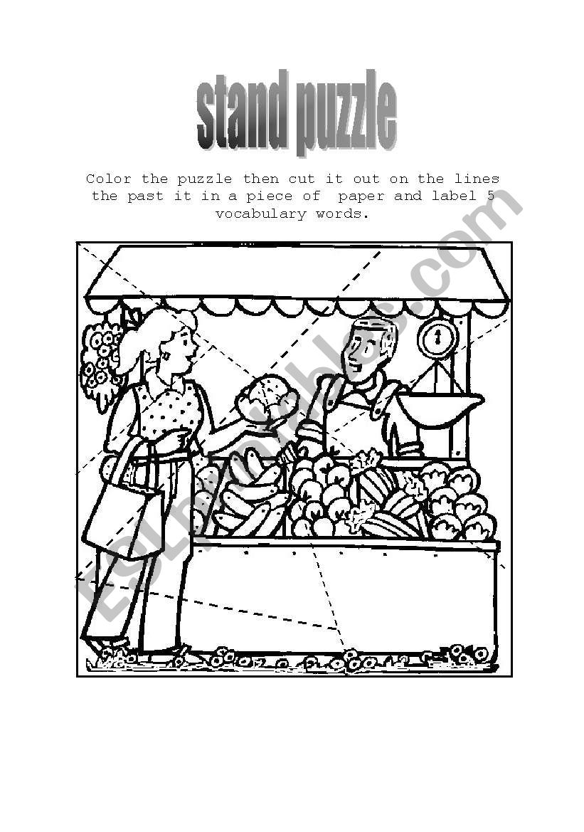 vegetables worksheet