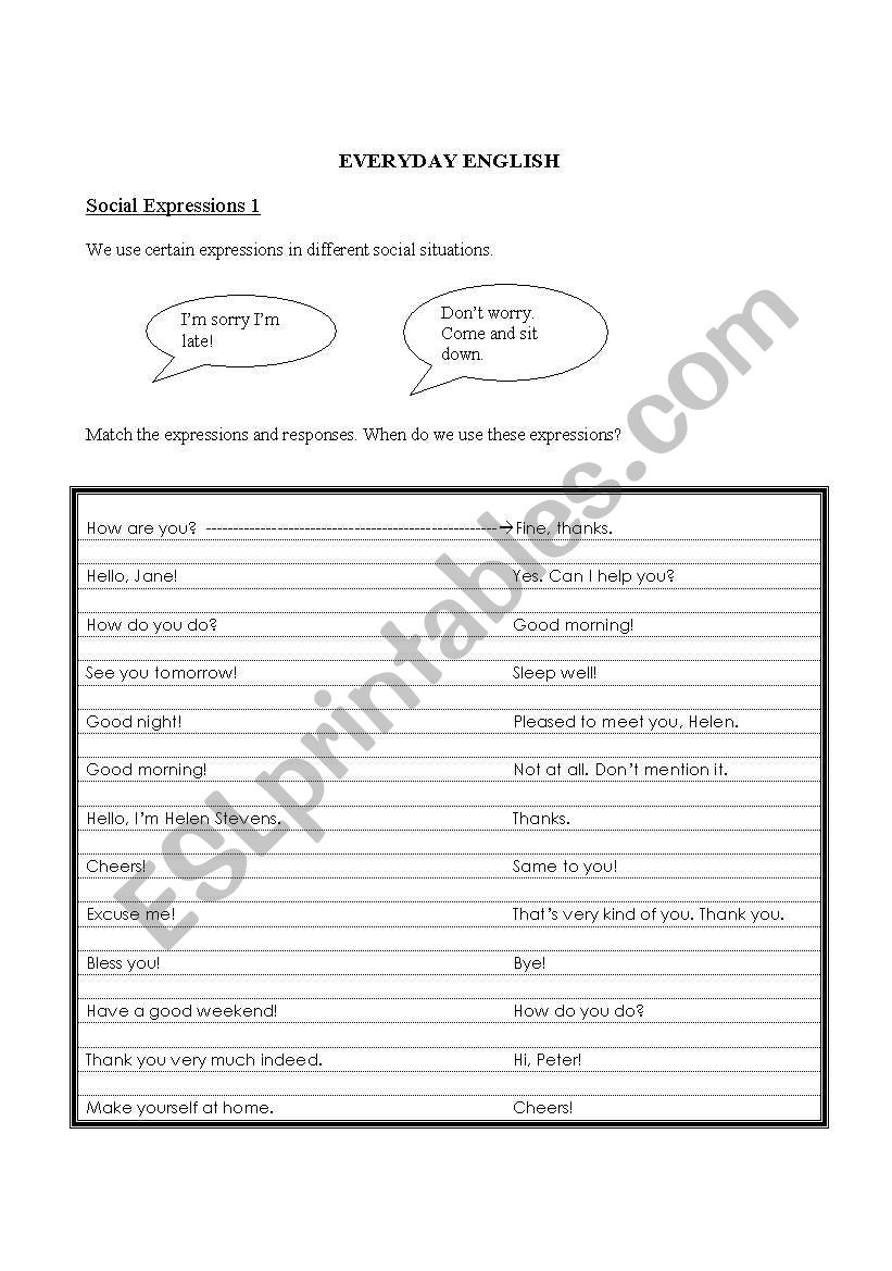 Ice-breakers worksheet