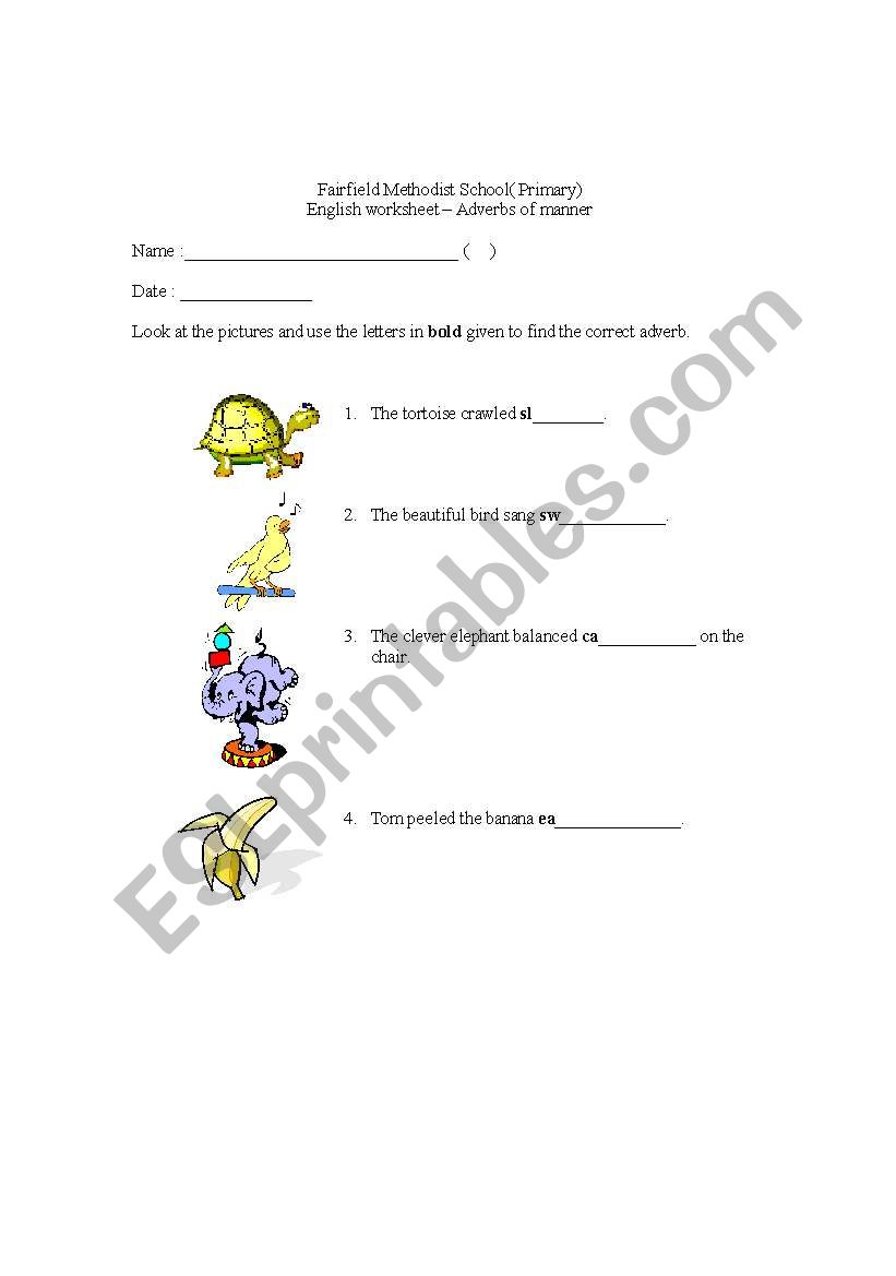 adverbs worksheet