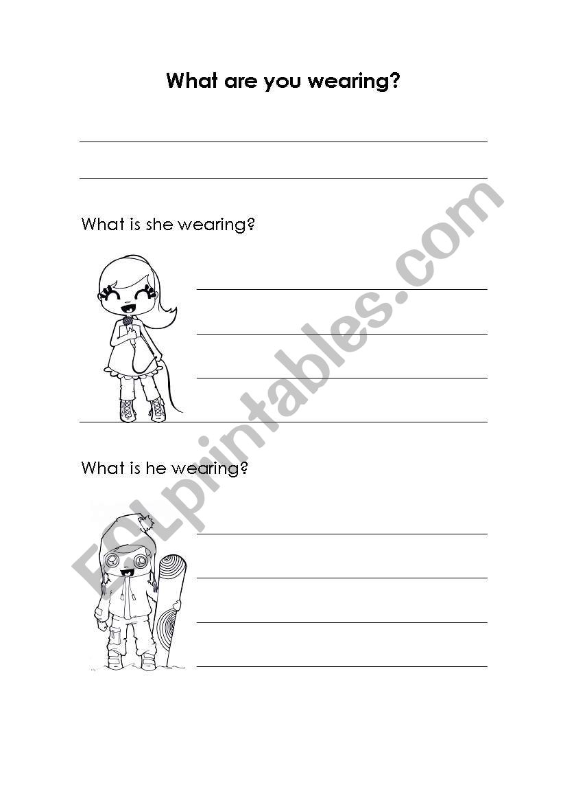 What are you wearing? worksheet