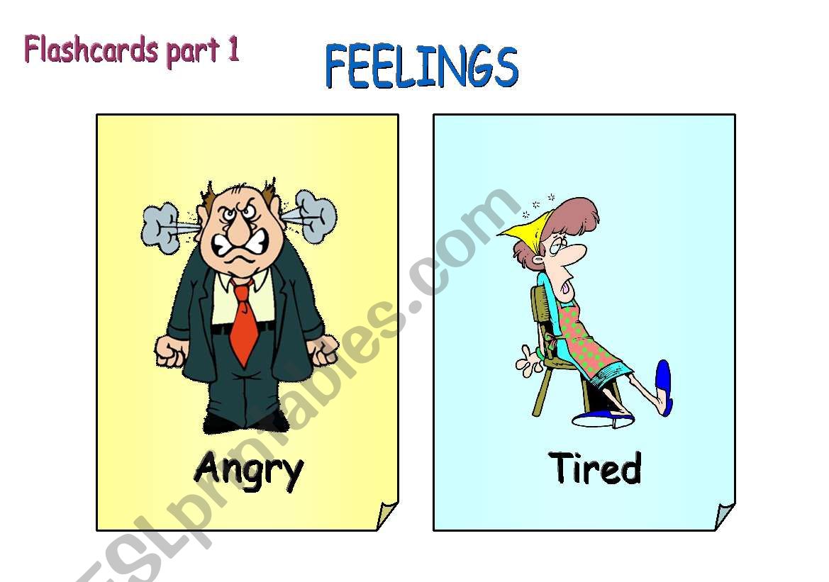 FEELINGS - flashcards pt. 1 worksheet