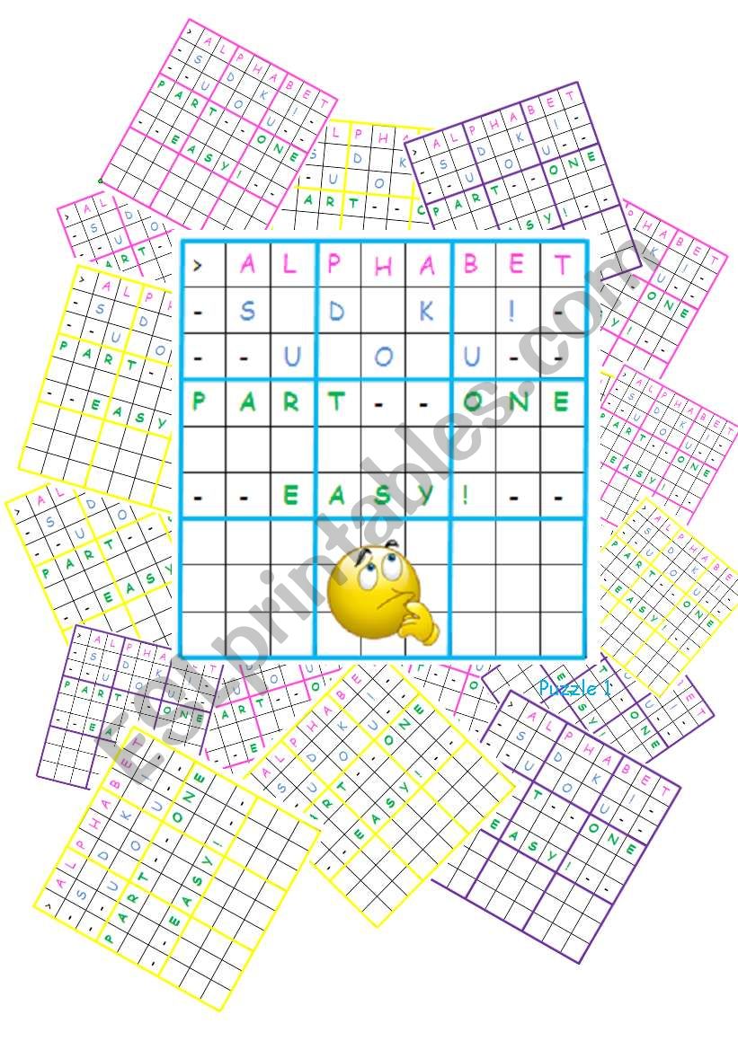 Fun Alphabet Sudoku Puzzles (with solutions)