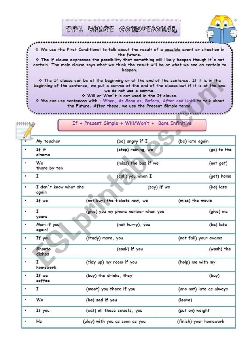 First Conditional worksheet