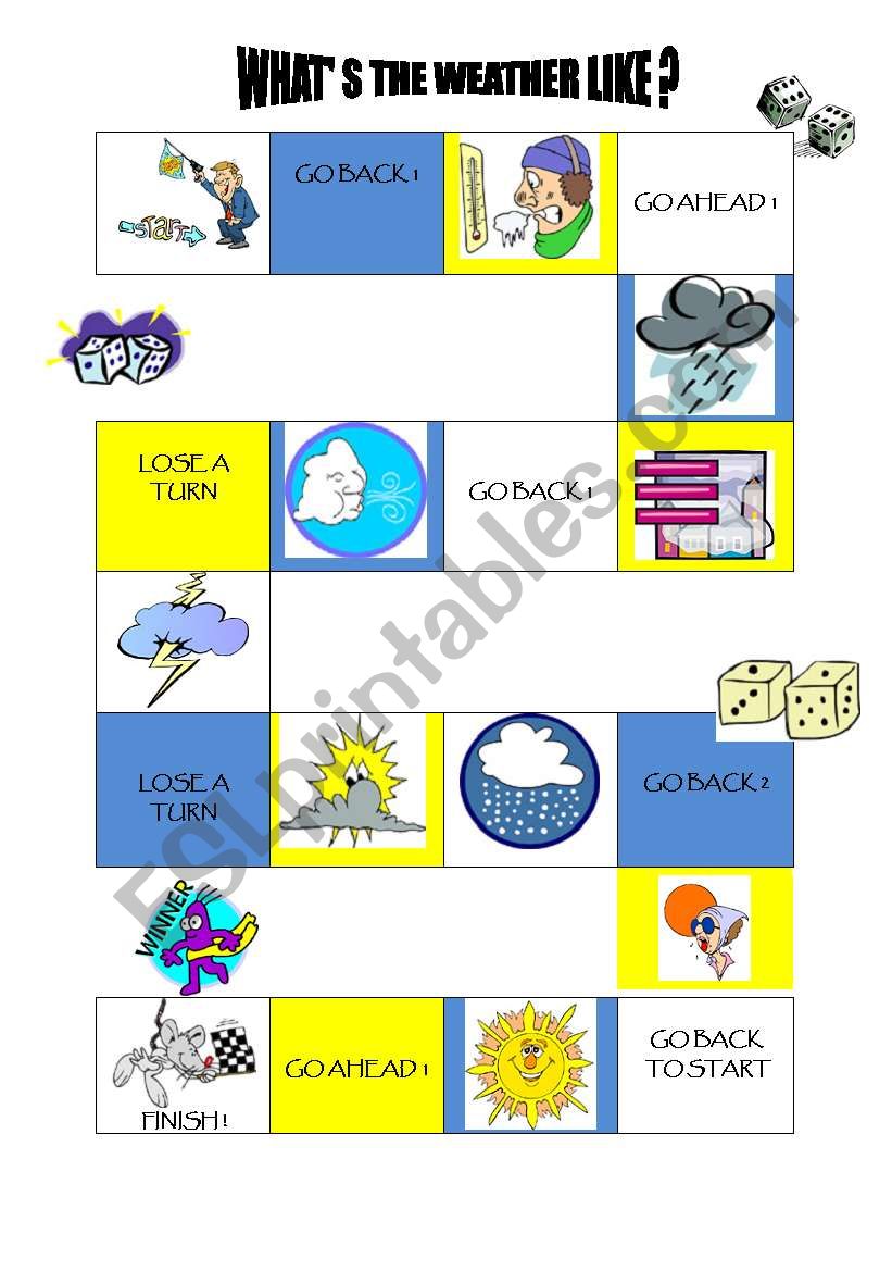 Weather Boardgame worksheet