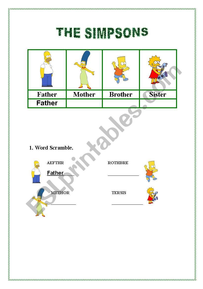 The family - The Simpsons (2 Pages)