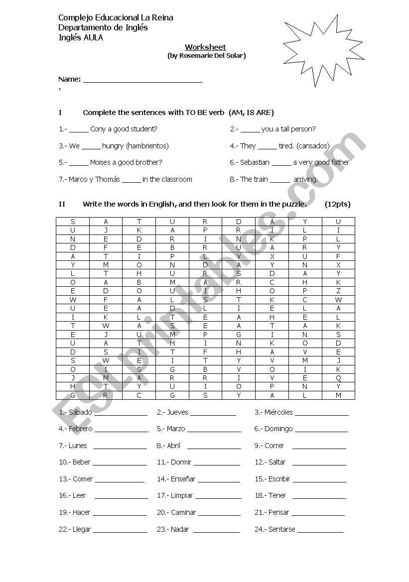 SIMPLE CONTINUOS worksheet