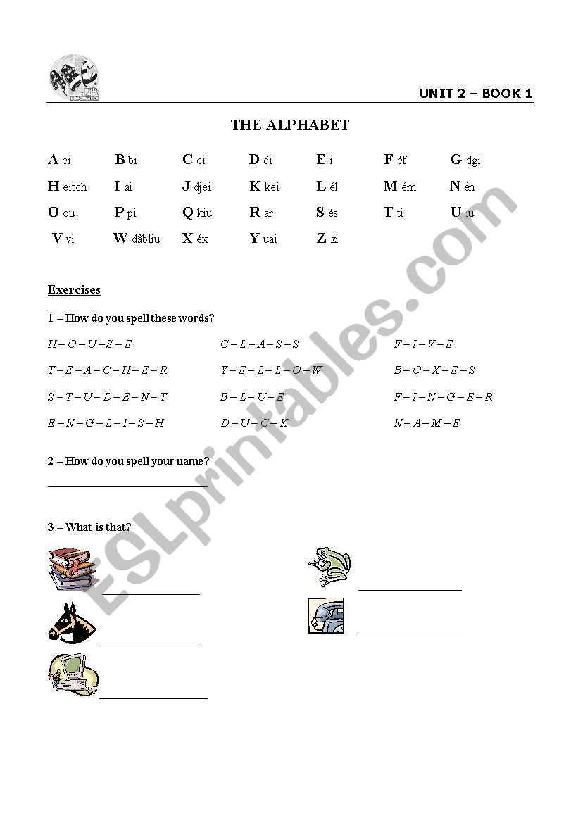 The alphabet worksheet