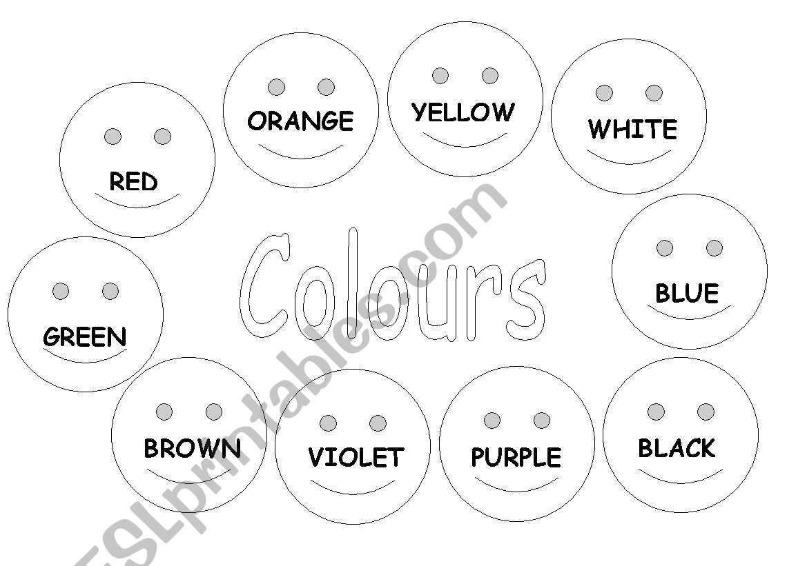 colours worksheet