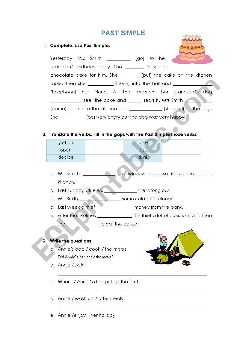 Past Simple worksheet