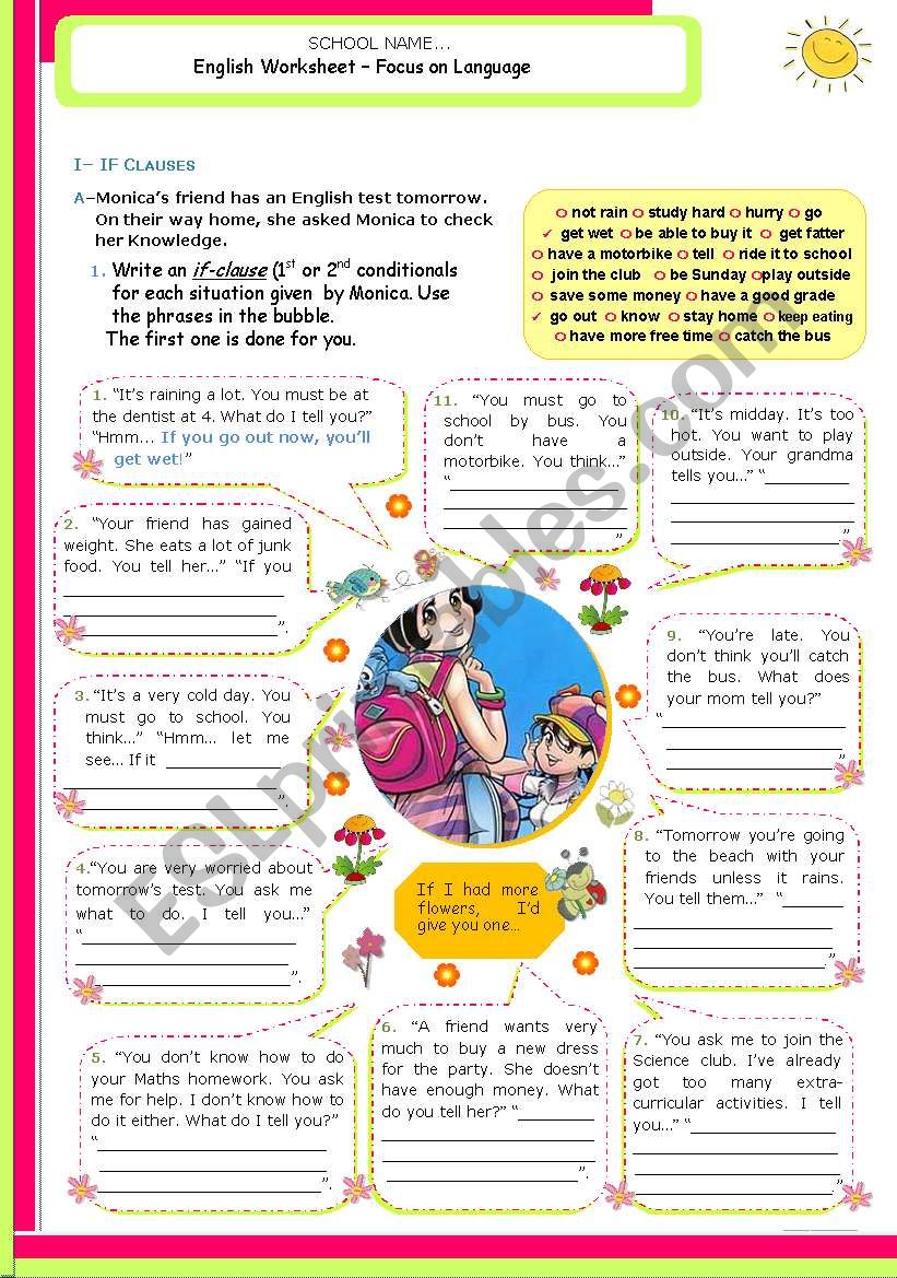 If clauses (1st and 2nd Cond.) in context,  through a Communicative approach -  for Upper Intermediate and Advanced Students 