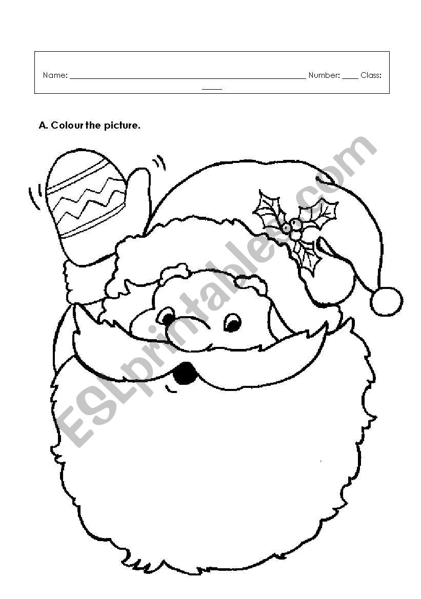 Christmas worksheet