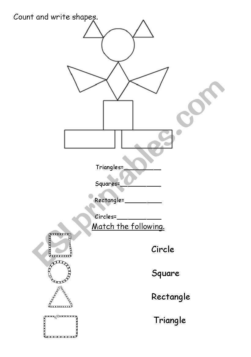 Shapes worksheet