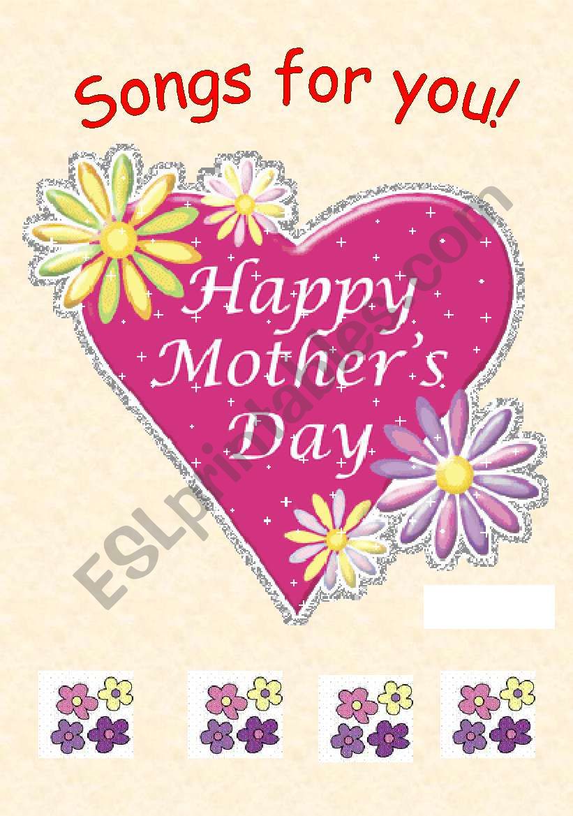 Mothers day Songs ( 7 pages) worksheet