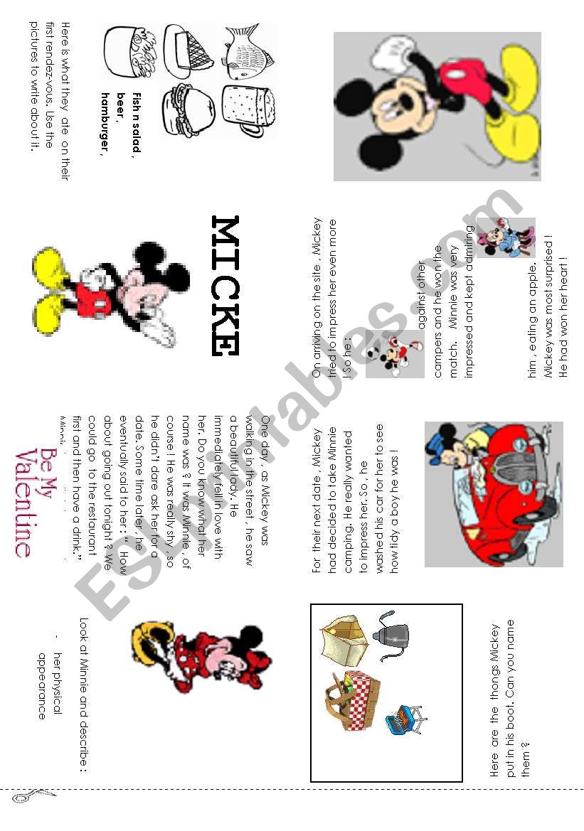 mickey mini book worksheet